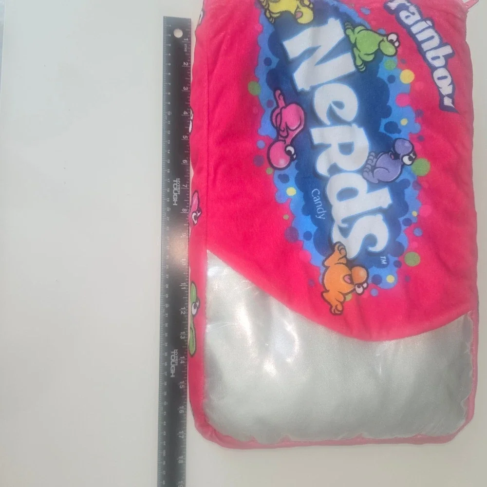 Nerds Candy Rainbow Plush Pillow Set IT'SUGAR Iscream Red Zipper Bag w/5 Plush